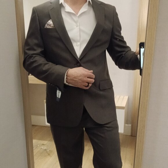 48R Dark Grey  Wool Suit - Picture 1 of 2